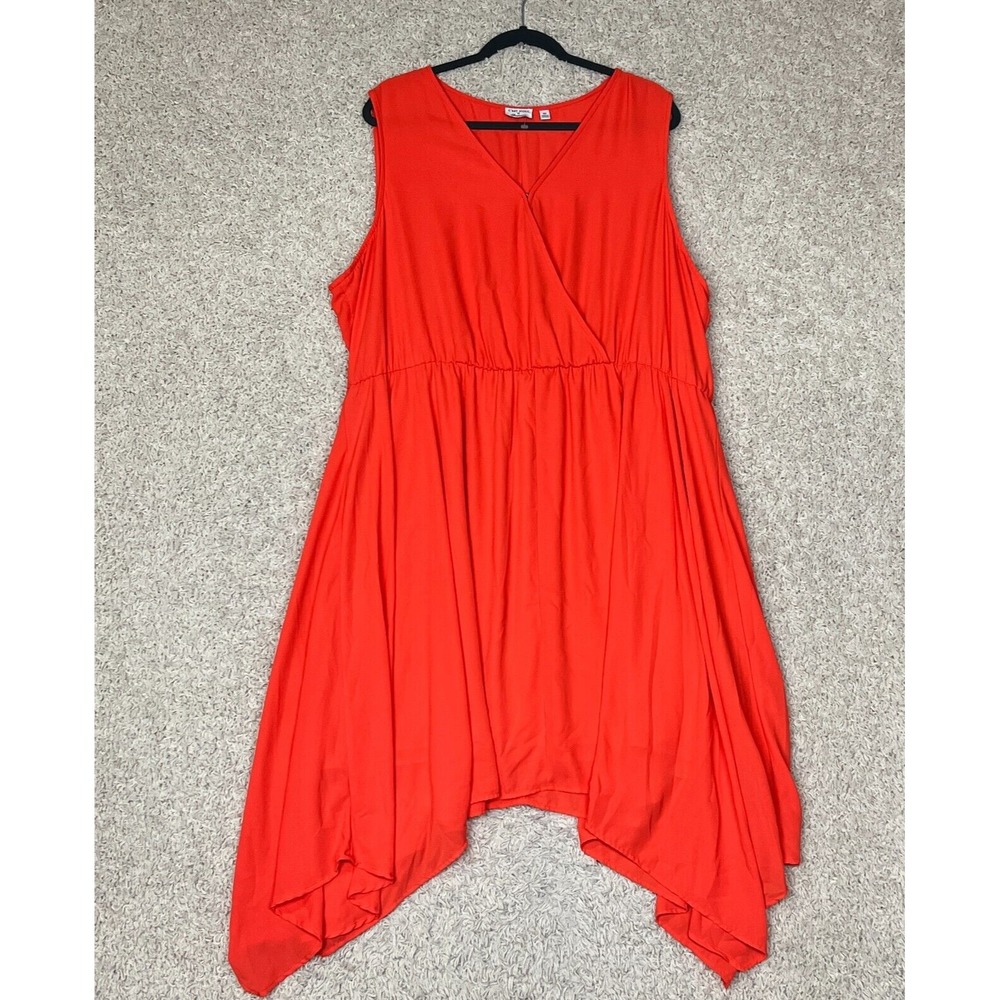 C'Est Nous by Shoshanna Midi Dress Womens 4X Shark Bite Hem Resort Cruise Vacay